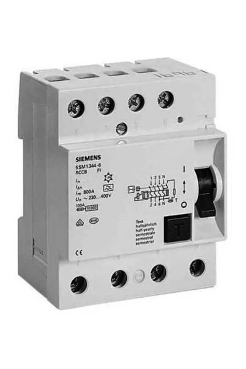 Siemens 5SM3348-0 3x100A 30mA 3F N 70mm Kaçak Akım Rölesi
