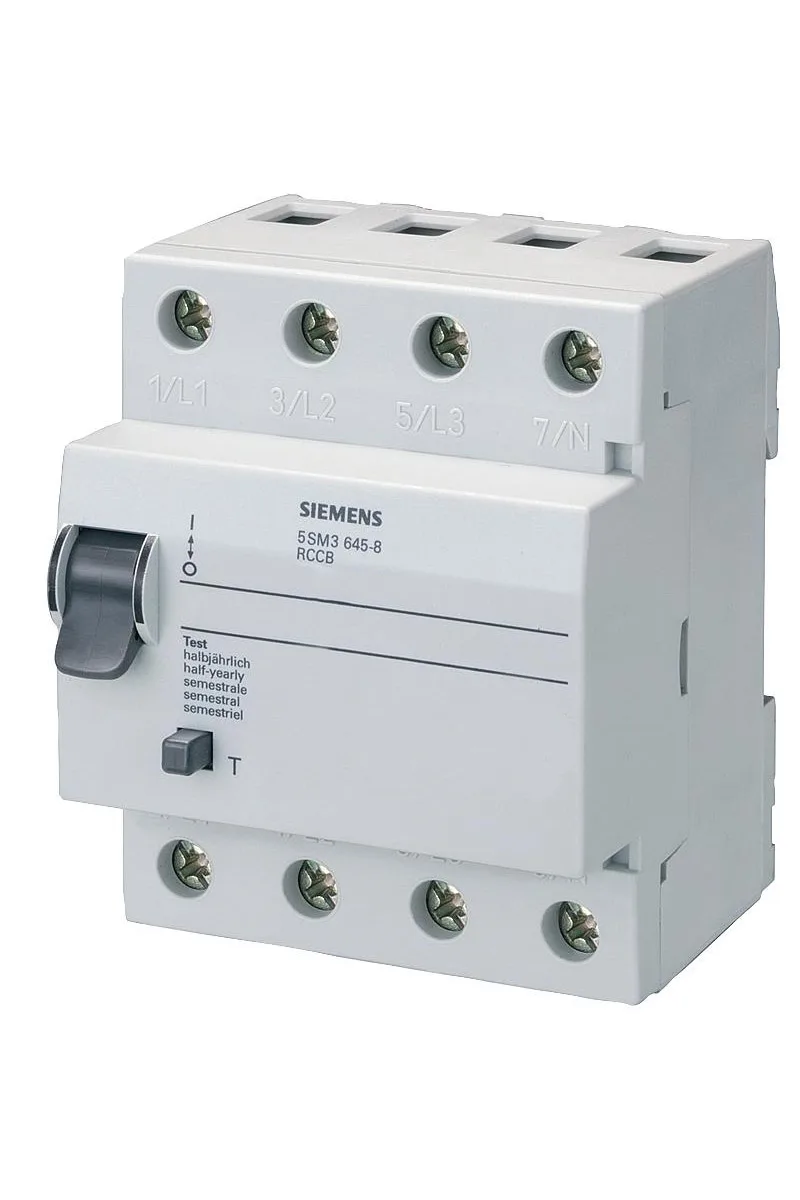 Siemens 5SM3645-0 3x125A 300mA 3F N 70mm Kaçak Akım Rölesi