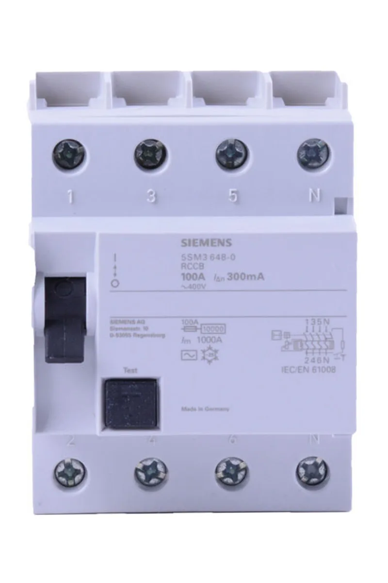 Siemens 5SM3648-0 3x100A 300mA 3F N 70mm Kaçak Akım Rölesi