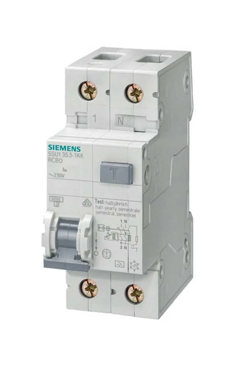 Siemens 5SU1353-1KK25 1x25A 30mA Kaçak Akım Koruma Anahtarlı Otomat