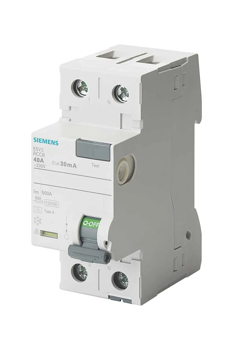 Siemens 5SV3311-62X16A 30MA Type A UN AC:230V 1 Faz Nötr Kaçak Akım Koruma Rölesi