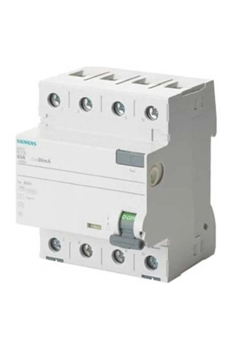 Siemens 5SV3344-6 40A 400V 30mA 3 Faz+Nötr Kaçak Akım Koruma Rölesi