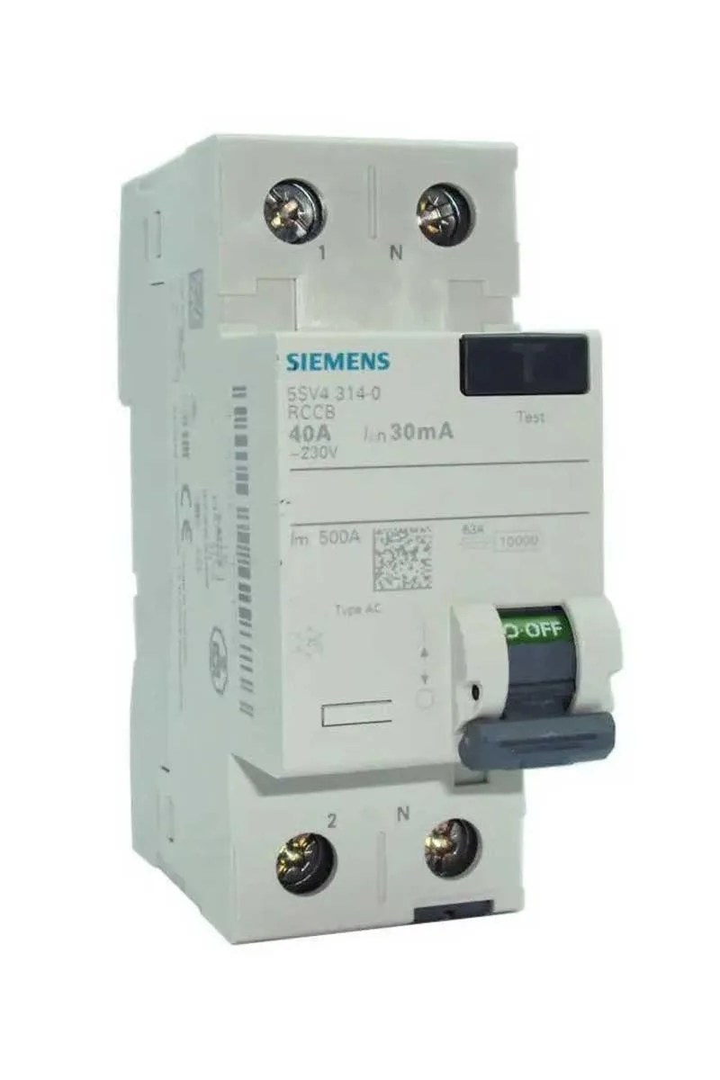 Siemens 5SV4314-0 1x40A 30 mA 1F N 70mm Kaçak Akım Rölesi görsel 2