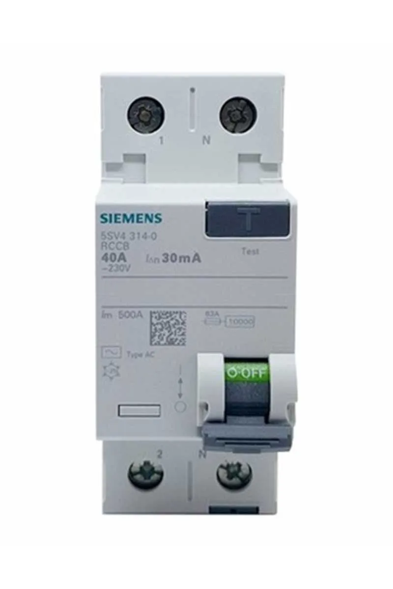 Siemens 5SV4314-0 1x40A 30 mA 1F N 70mm Kaçak Akım Rölesi