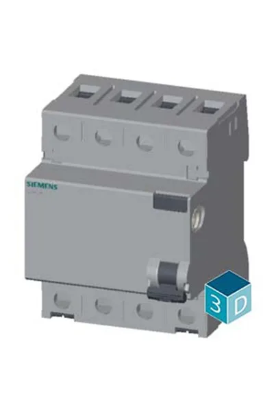 Siemens 5SV4344-0 3x40A 30 mA 3F N 70mm Kaçak Akım Rölesi görsel 3