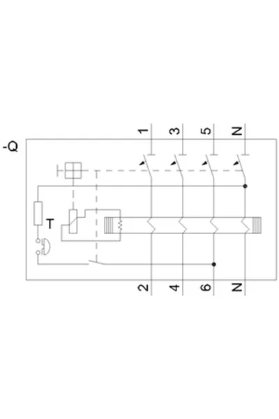 Siemens 5SV4344-0 3x40A 30 mA 3F N 70mm Kaçak Akım Rölesi görsel 4