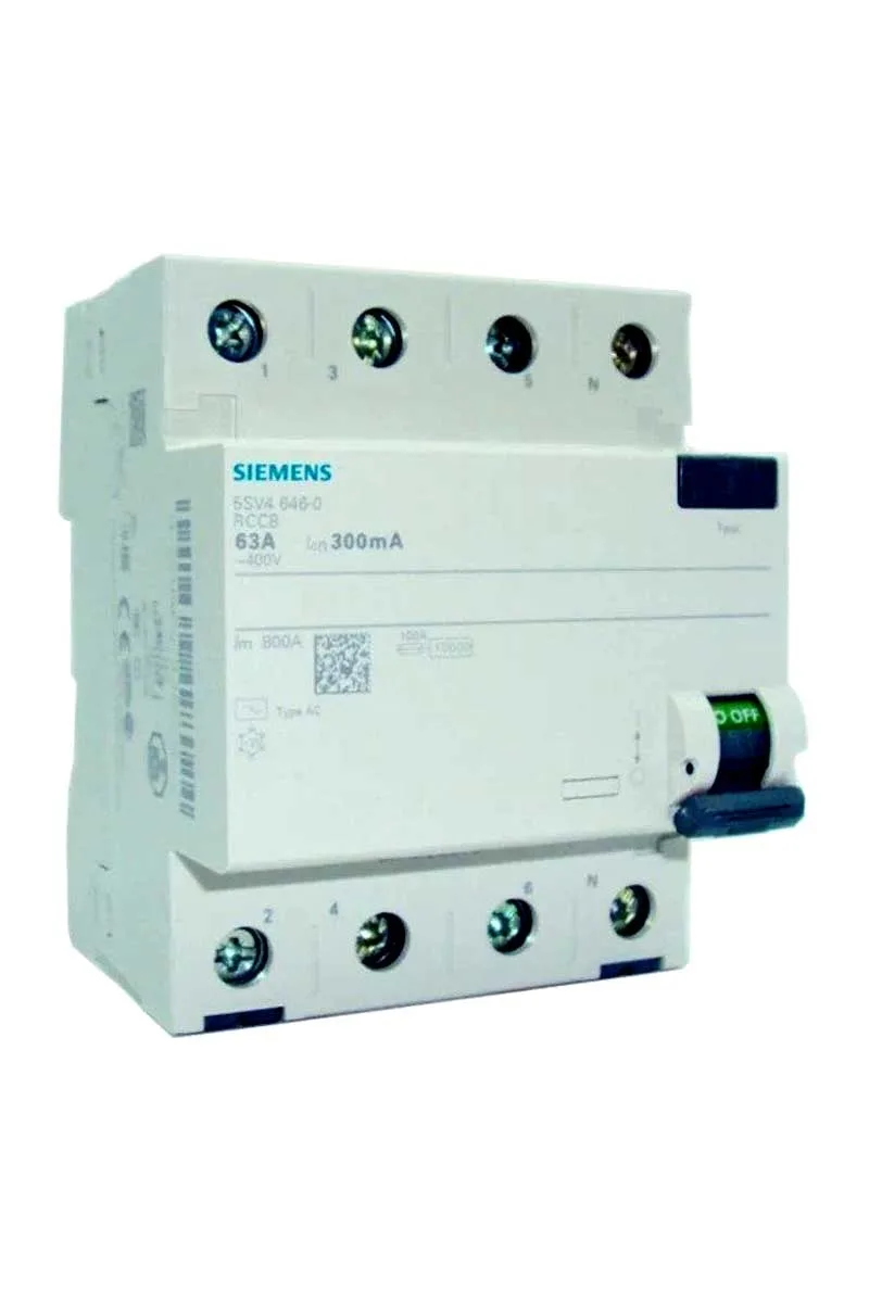 Siemens 5SV4646-0 3x63A 300mA 3F N 70mm Kaçak Akım Rölesi