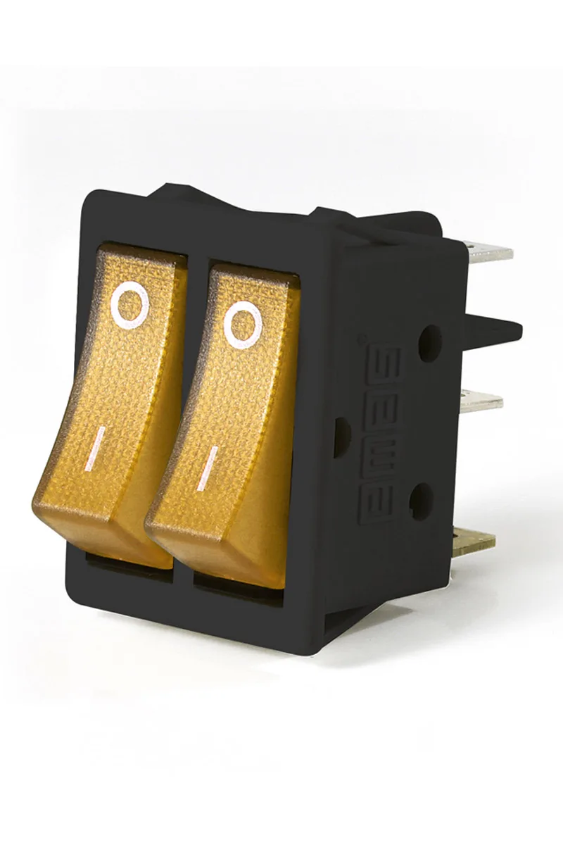 Emas A12B1S11 1NA 1NA 30x22mm Siyah Gövdeli Terminalli Işıklı Switch