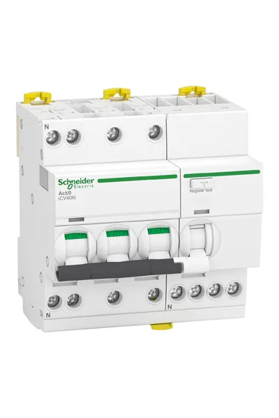 Schneider A9DE3725 ACTİ9 İCV40 3P+N 25A 6000A 30Ma AC Tipi Aşırı Akım Korumalı Kaçak Akım Kesici