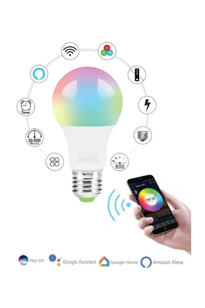 ACK AA14-60920 10W E27 Wi-Fi Akıllı Led Ampul görsel 2