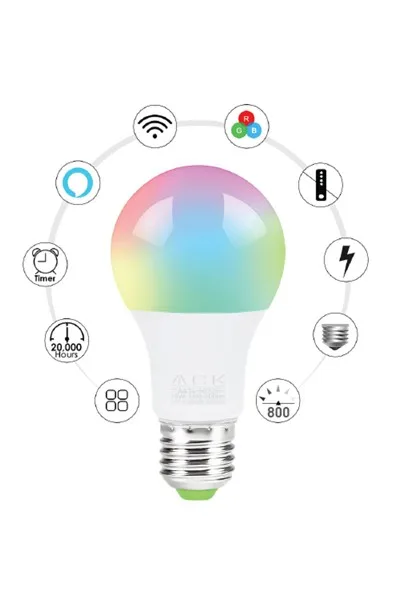 ACK AA14-60920 10W E27 Wi-Fi Akıllı Led Ampul