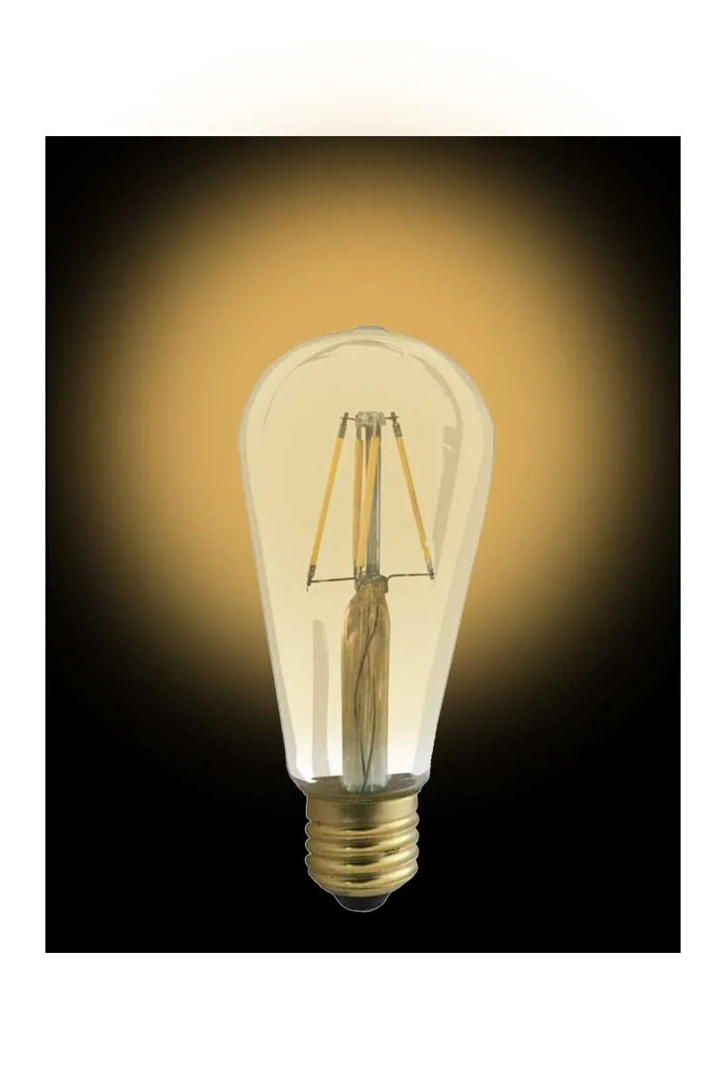 ACK AB46-00420 4W E27 2200K Sarı ST64 Led Rustik Ampul görsel 3