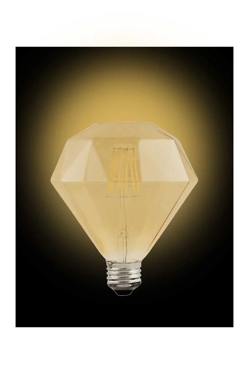 ACK AB50-00420 4W E27 2200K Sarı Led Prizmatik Rustik Ampul görsel 3