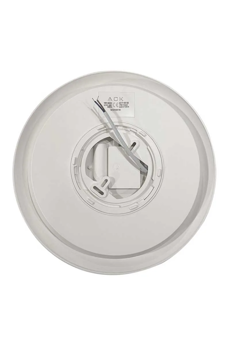 ACK AC17-00100 3000K Günışığı 18W Beyaz Kasa Sensörlü Led Tavan Armatürü görsel 4