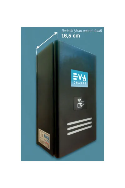 Evacharge 22KW Duvar Tip. Metal Araç Sarj Ünitesi Kilitli Soketli