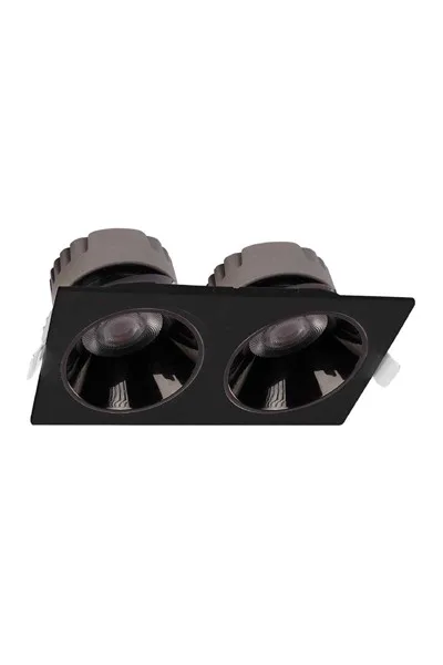 ACK 2X10W Sıva Altı Kare Downlıght Siyah 3000K AD10-01601