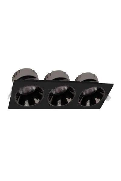 ACK 3X18W Sıva Altı Kare Downlıght Siyah 4000K AD10-02711