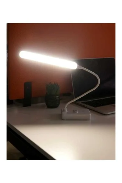 ACK Şarjlı Dokunmatik Dimli Beyaz Gövde Led Masa Lambası 2,5W Ip20 AF11-10016 görsel 4