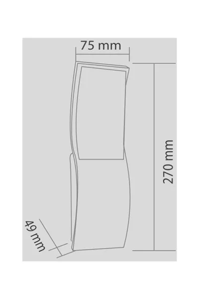 ACK Led Dekoratıf Duvar Aplık 7W 3000K (270*75*49Mm) AG40-01702 görsel 2