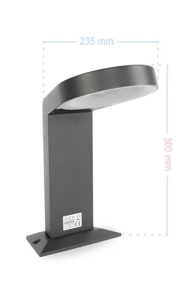 ACK AG43-02902 3000K Günışığı 6W Siyah Osram Teras 300 Bahçe Armatürü görsel 5