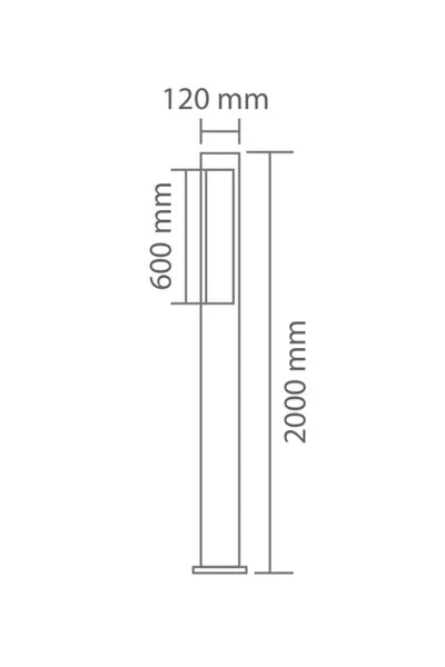 Ack 25W Led 3000K 2000Mm Regulus Bahce Direk Armaturu görsel 2