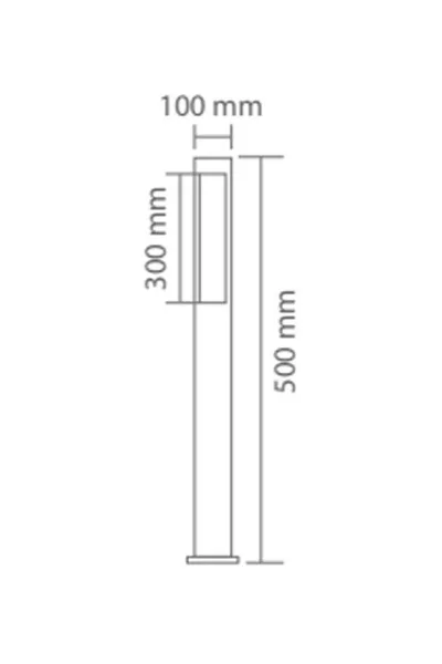 ACK 18W Led 3000K 500Mm Regulus Bahce Dırek Armaturu AG43-04112 görsel 2