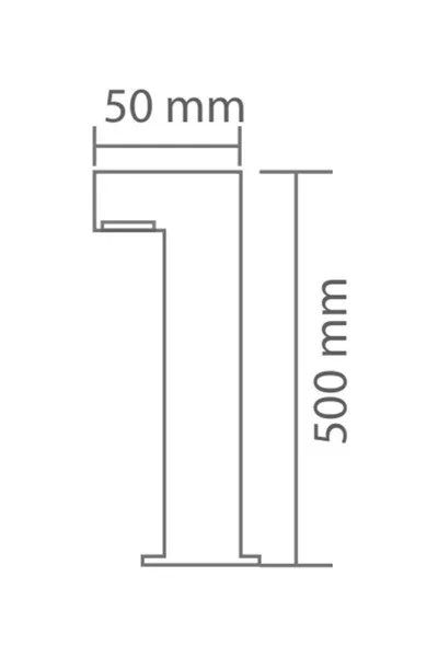 ACK 12W Led 3000K  500Mm Aura Bahçe Direk Armatürü AG43-08001 görsel 2