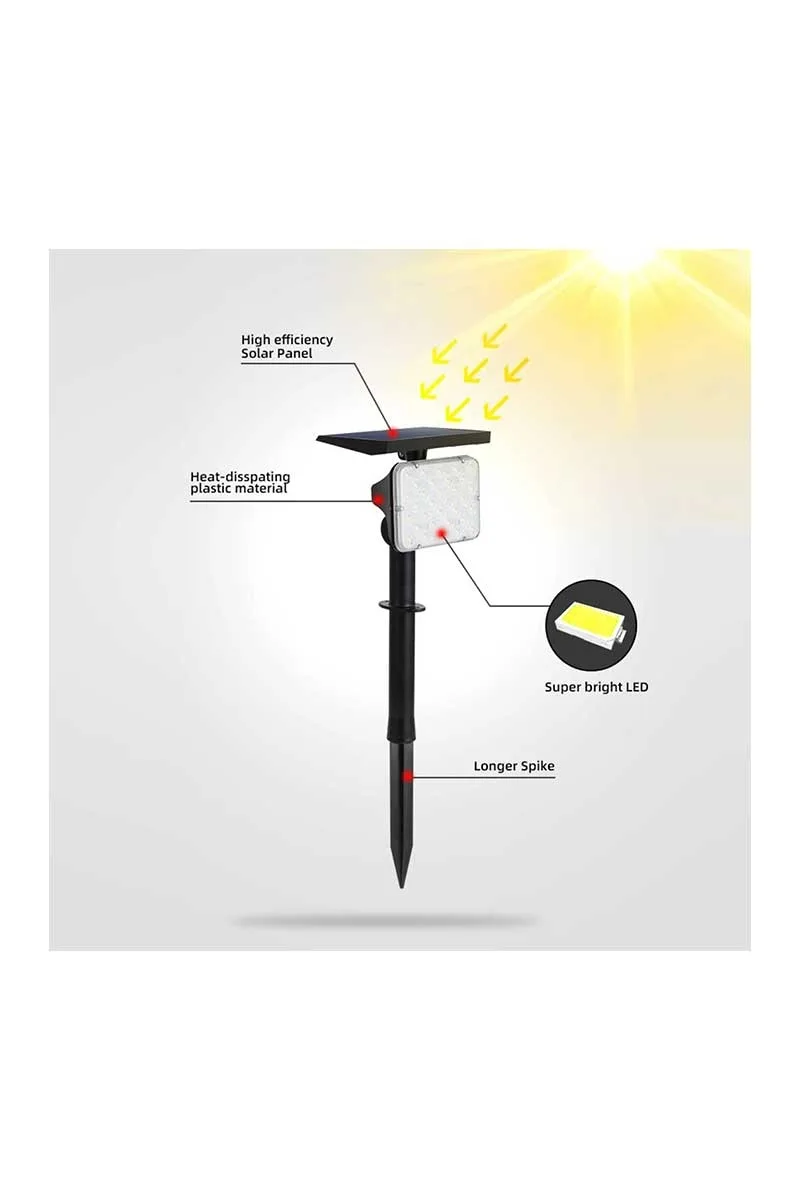 ACK AG60-01881 8W/h Amber Solar Led Kazıklı Çim Armatürü görsel 2