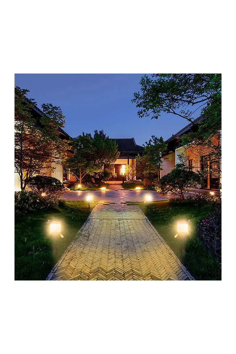 ACK AG60-01881 8W/h Amber Solar Led Kazıklı Çim Armatürü görsel 4
