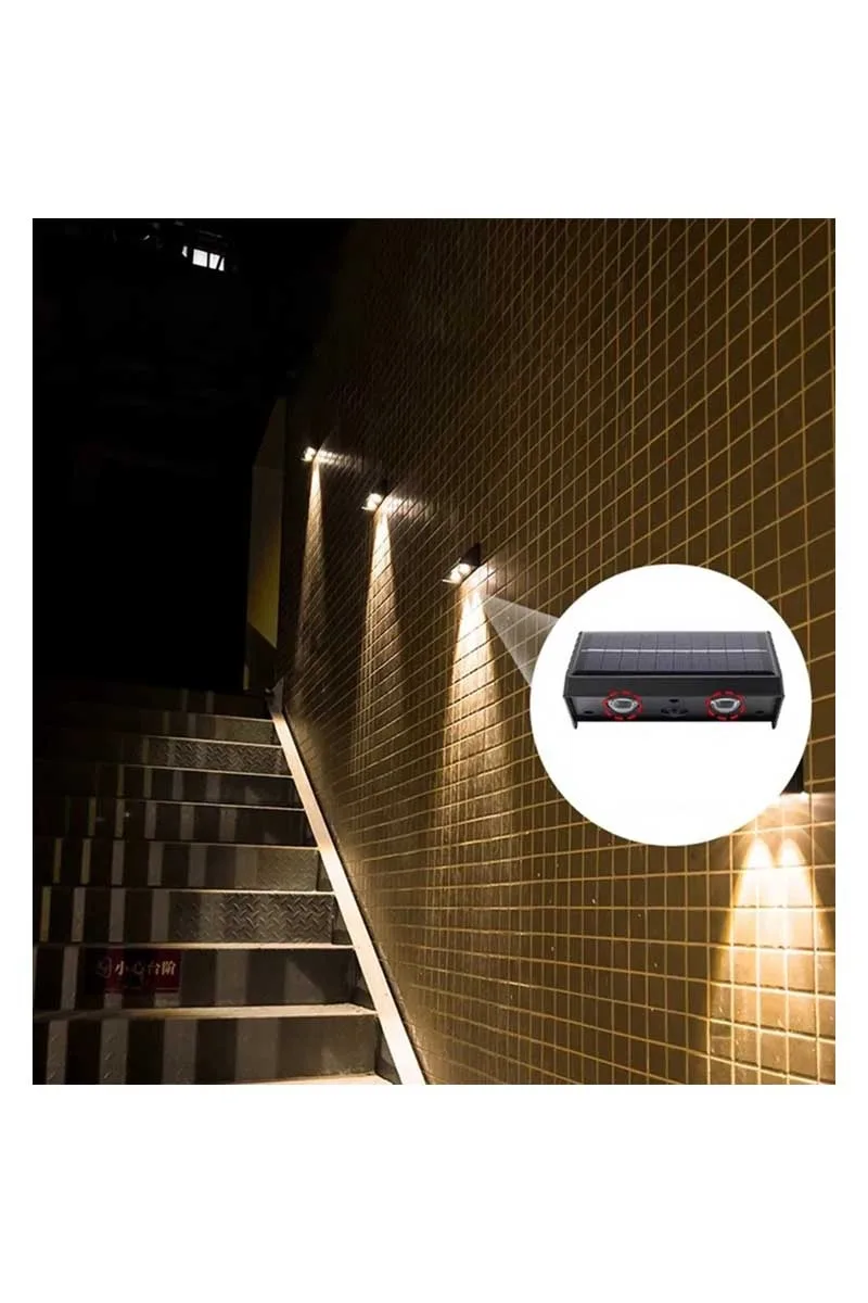 Ack Ag60-05801 114x60x54mm 3000k Tek Yonlu Sıyah Govde Solar Led Bahce Armaturu görsel 5