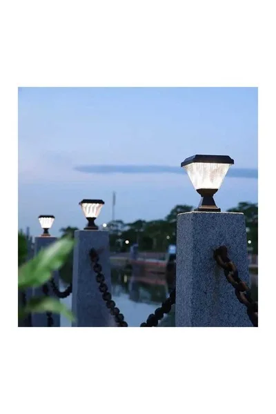 ACK AG60-06831 6500K Beyaz Kare Solar Led Bahçe Armatürü görsel 3