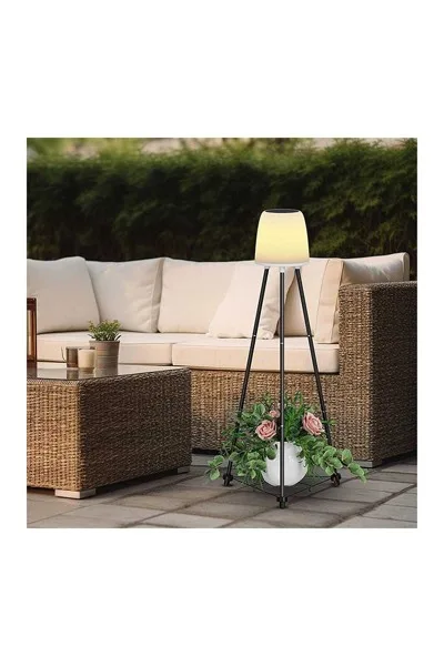 ACK Solar Led Ayaklı Aplik Siyah Ip54 457Mmx457Mmx107Mm AG60-06851 görsel 3