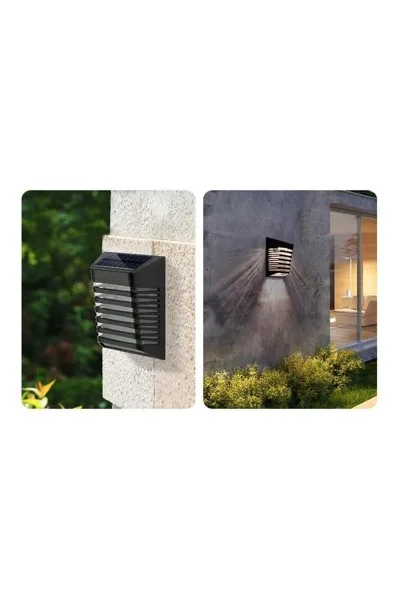 ACK Solar Led Çit Aplik 3000K Ip54 Siyah 90Mmx120Mmx53Mm AG60-09851 görsel 4