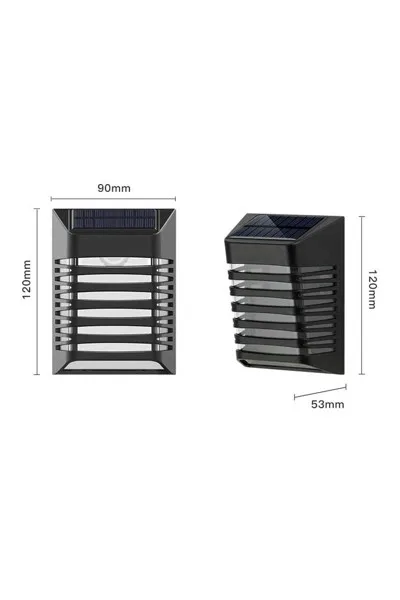 ACK Solar Led Çit Aplik 3000K Ip54 Siyah 90Mmx120Mmx53Mm AG60-09851 görsel 5