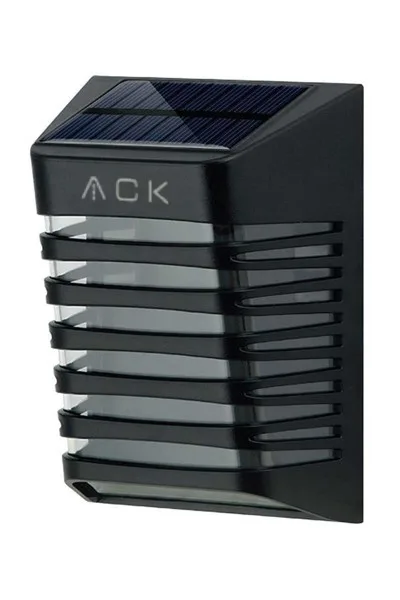 ACK Solar Led Çit Aplik 3000K Ip54 Siyah 90Mmx120Mmx53Mm AG60-09851