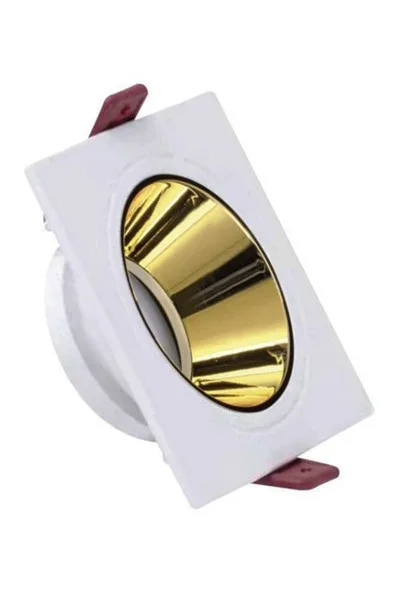 ACK Beyaz Kare Çerçeve / Gold Reflektör Sıva Altı Spotlıght AH03-07010
