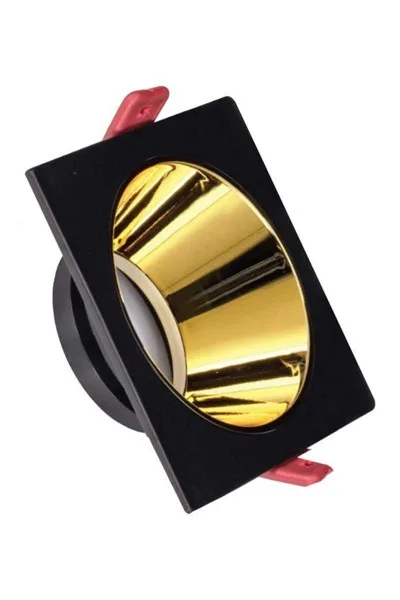 ACK Siyah Kare Çerçeve / Gold Reflektör Sıva Altı Spotlıght AH03-07011