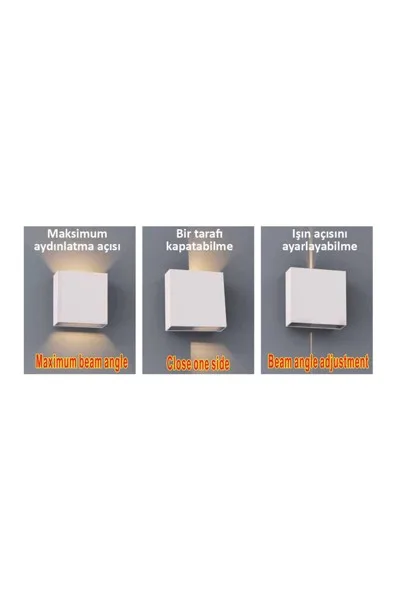 ACK 4W Beyaz 3000K Led Duvar Aplıgı AH07-03500 görsel 4