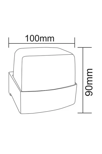 ACK 1*5W Sıyah Duvar Aplık 3000K Ip54 L100*W90*H85 AH07-07801 görsel 3