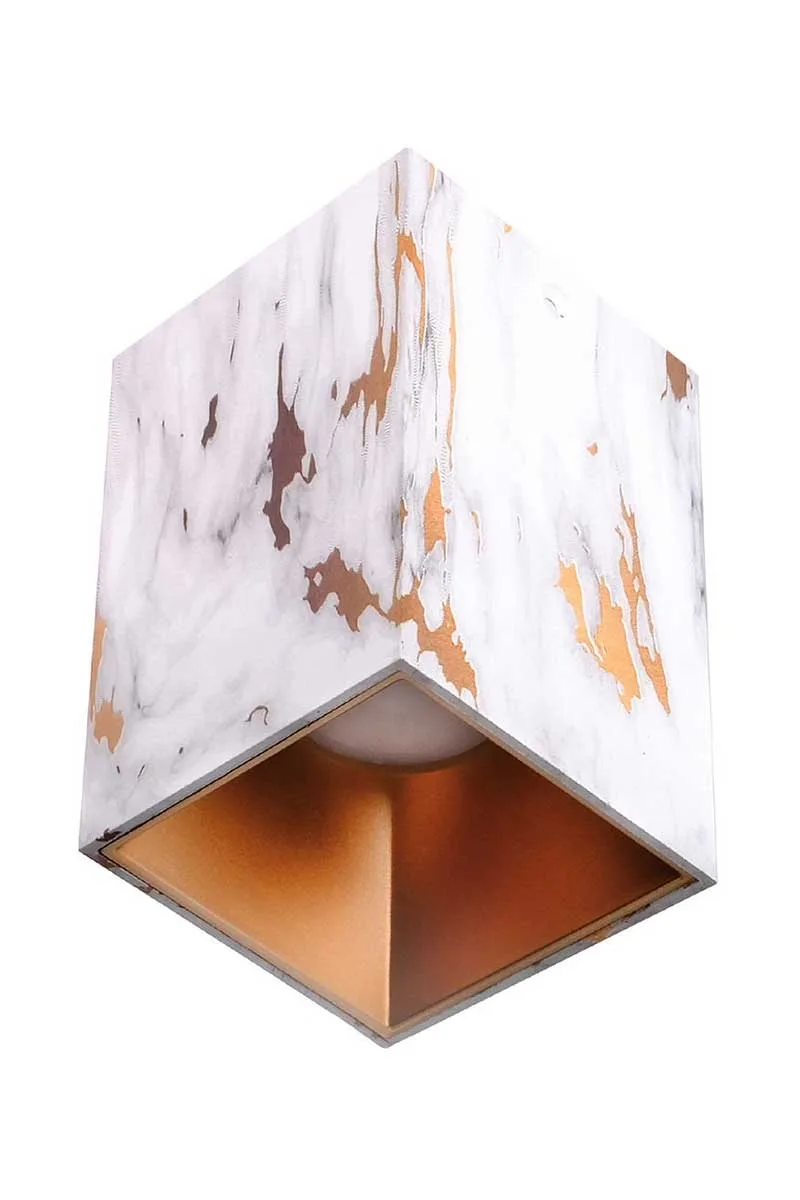 ACK AH12-07593 Mat Rose Reflektör Kare Gold Mermer Kasa Sıva Üstü Dekoratif Armatür