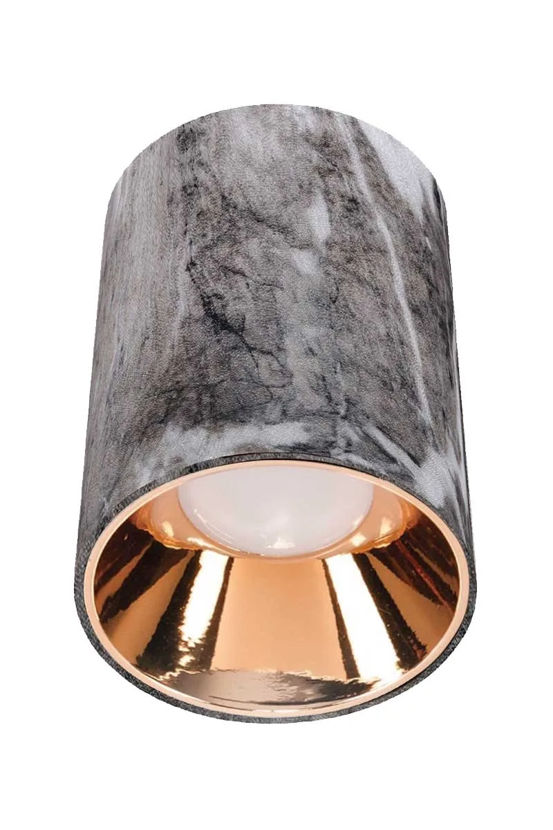 ACK AH12-08572 Parlak Rose Reflektör Gri Mermer Kasa Sıva Üstü Dekoratif Armatür
