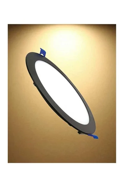 ACK 20W Siyah 3000K Yuvarlak Sıva Altı Led Panel Armatür AP01-02001 görsel 2