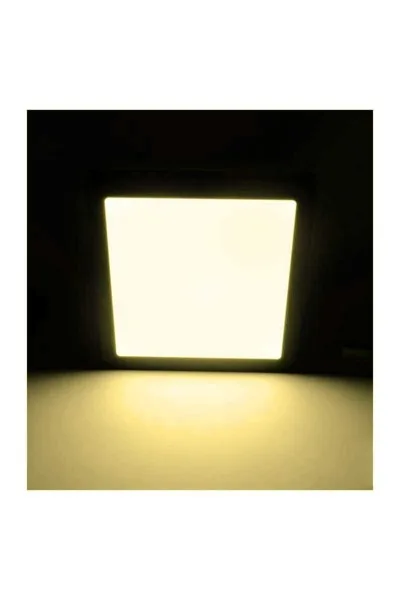 ACK 24W Siyah 3000K Sıva Üstü Kare Led Panel AP04-02401 görsel 3