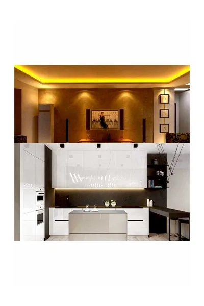 ACK Üç Çip 60 Led Amber Silikonsuz Şerit Led AS01-00308 görsel 3