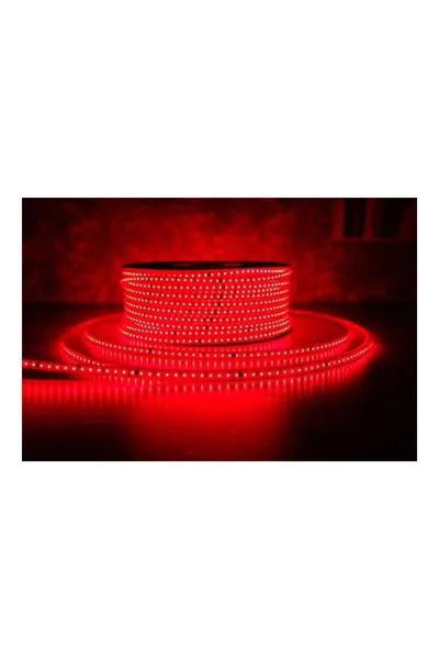 ACK 3535 120 Led/Metre Kırmızı 220V Şerit Led Ip65 10Mmx5Mm AS01-01504 görsel 2