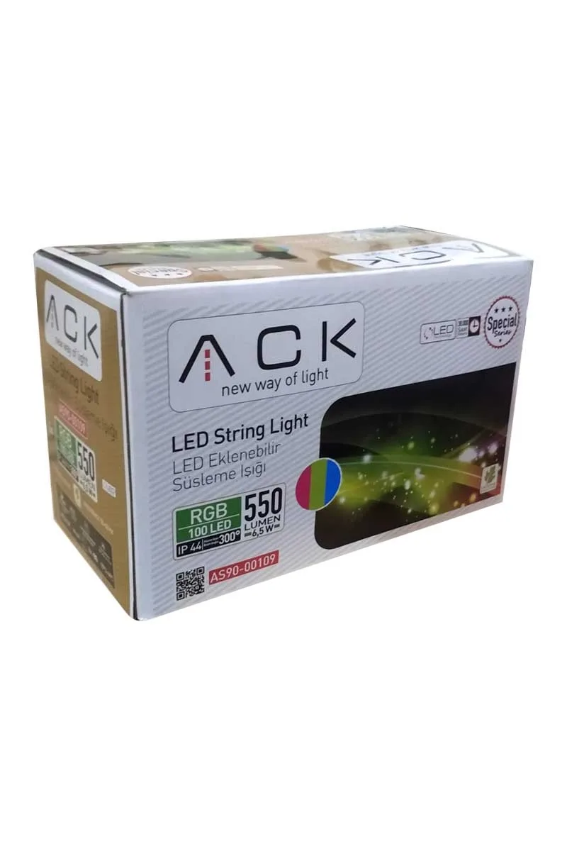 ACK AS90-00109 10m 220V Rgb 100 Ledli Eklenebilir Led Işık görsel 4