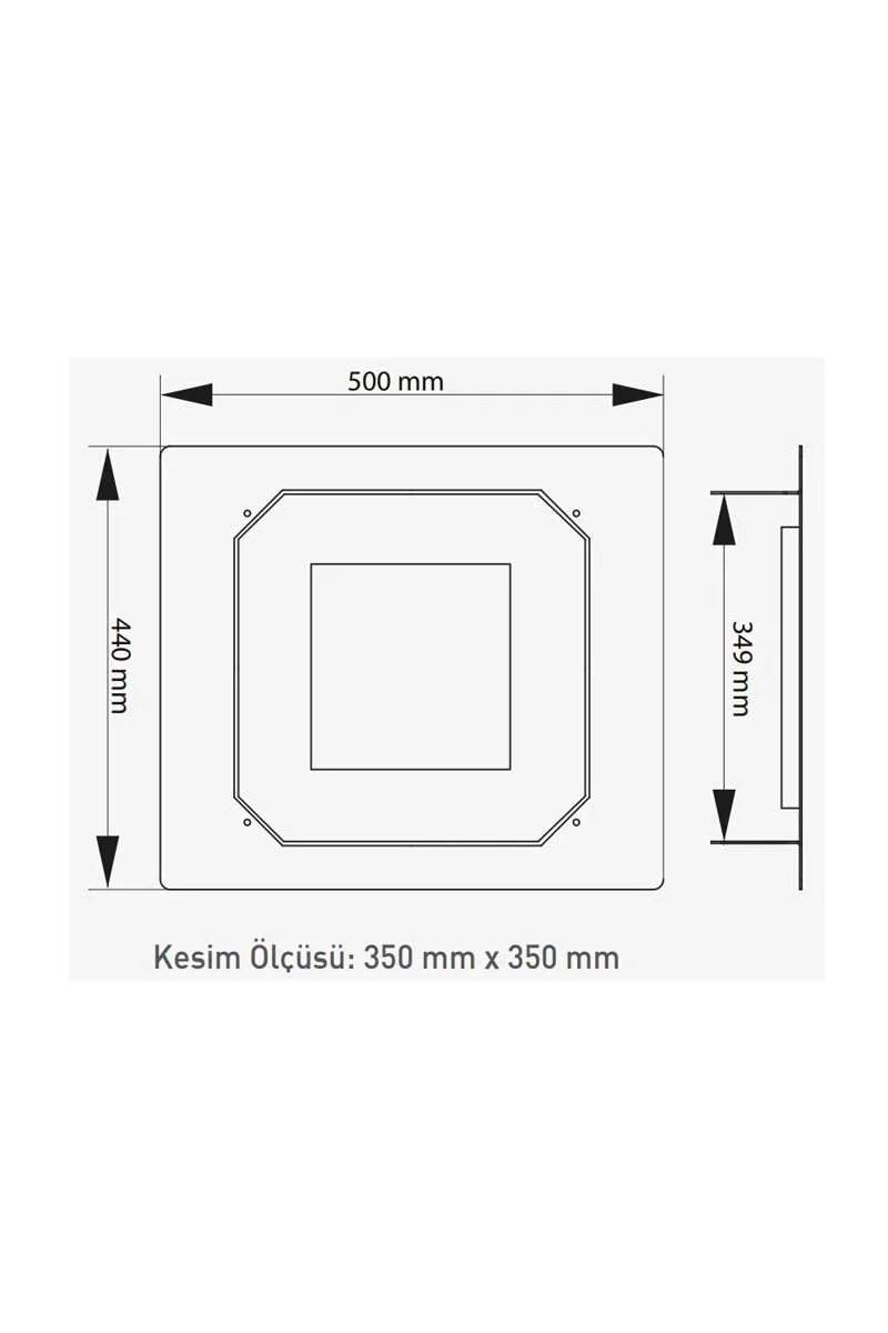 ACK AT38-07510 75W 4000K Ilık Beyaz Kanopi Led Armatür görsel 5