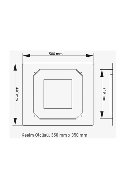 ACK 90W 4000K  Led Kanopı Armatür AT38-09010 görsel 4