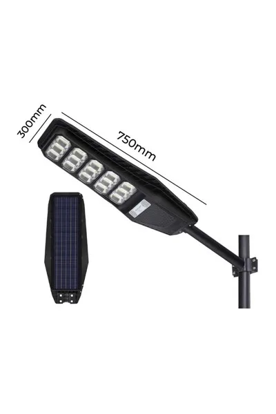 ACK 6500K 300W Solar Led Sokak Armatürü AT42-16031 görsel 5
