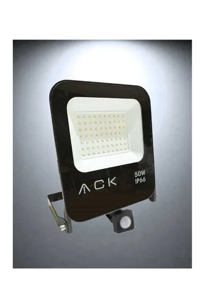 ACK 50W Sıyah 6500K Sensörlü Led Projektör AT62-25032 görsel 2
